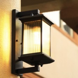 Kinesisk udendørs lys vandtæt glas væg lys gårdhave korridor have balkon