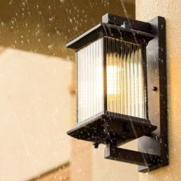 Kinesisk udendørs lys vandtæt glas væg lys gårdhave korridor have balkon