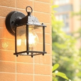 Europæisk Udendørs Væglampe Vandtæt Firkantet Søjle Væglys Gårdhave Have Balkon