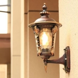 Europæisk Retro Udendørs Væglampe Vandtæt Udskåret Væglys Have Balkon Gårdhave