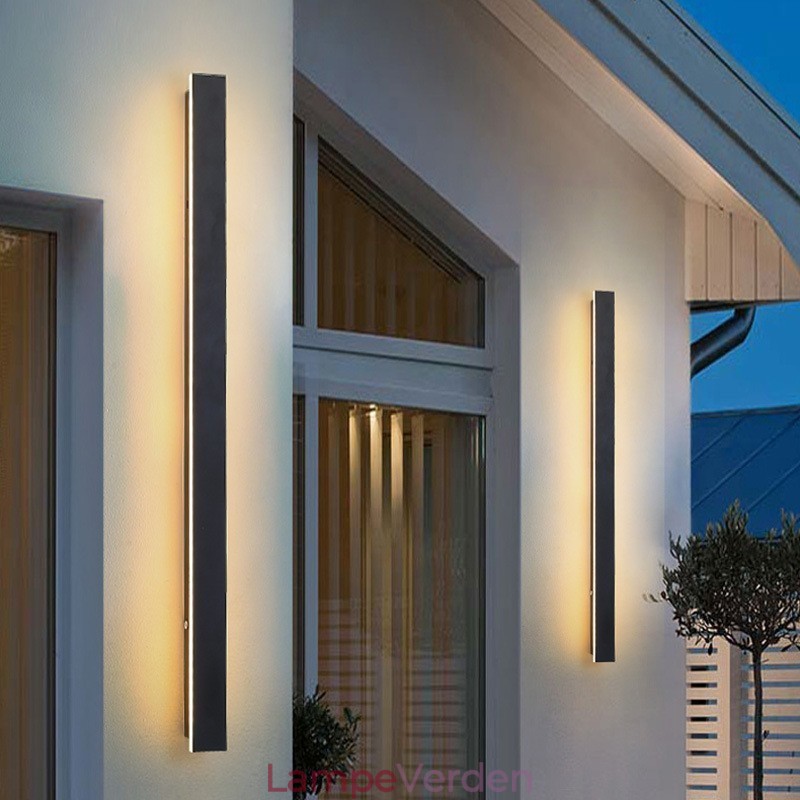Udendørs Lang Moderne Moderne Væglampe Sconce Væglampe IP 44 til Porch Patio Garden