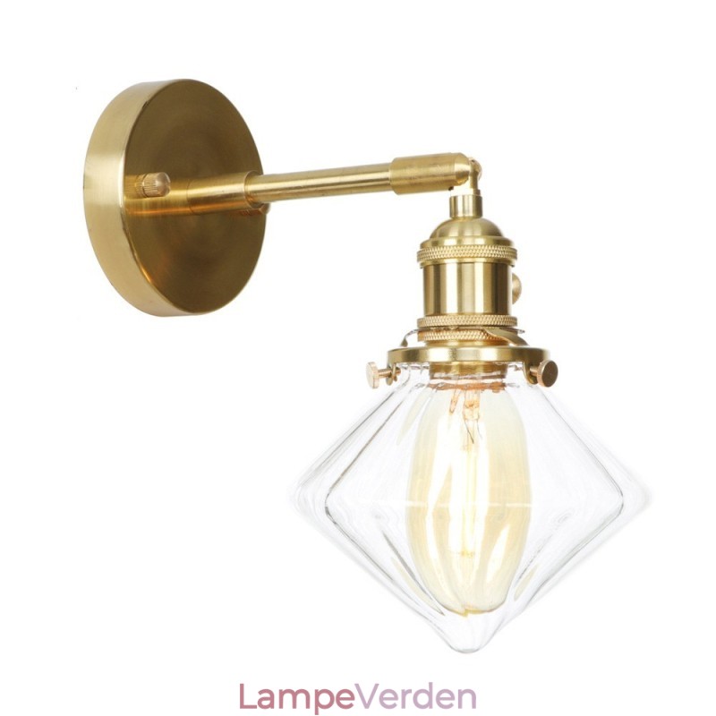 Moderne væglampe med glasskærm
