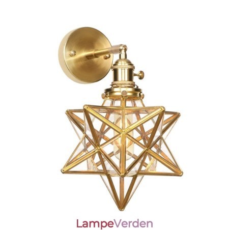Moderne væglampe med glasskærm Moderne væglampe med glasskærm