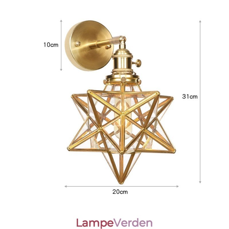 Moderne væglampe med glasskærm