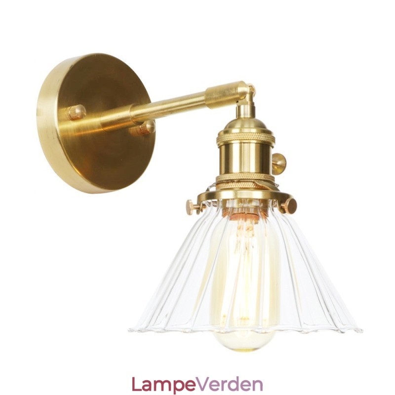 Moderne væglampe med glasskærm