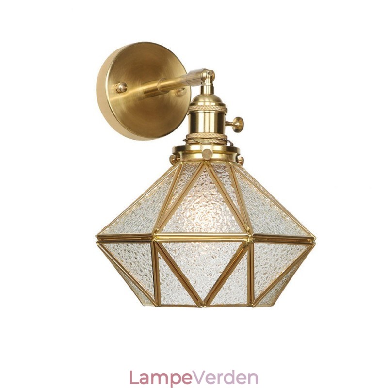 Moderne væglampe med glasskærm