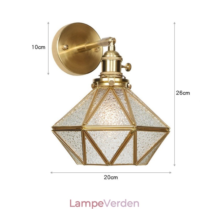 Moderne væglampe med glasskærm