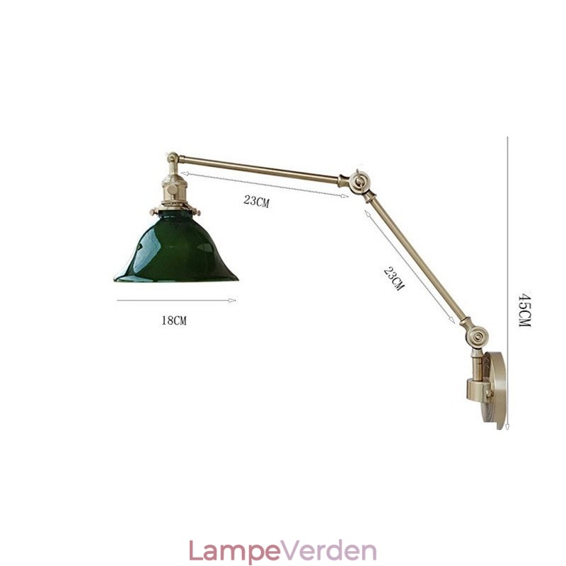 Moderne væglampe med glasskærm