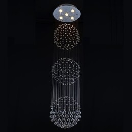 Moderne moderne krystal krom metal flush Mount