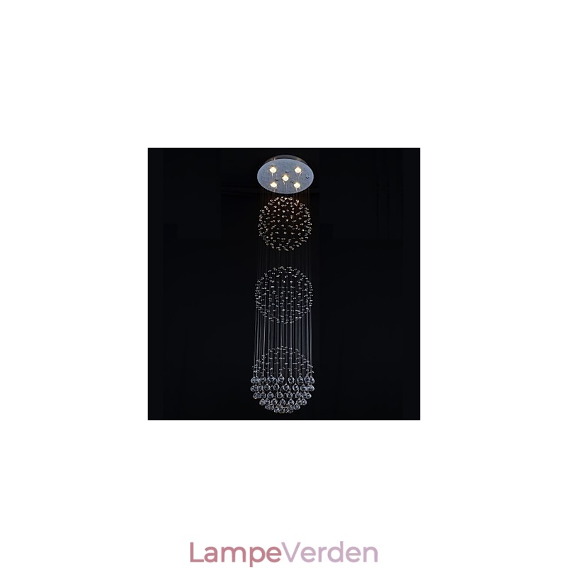 Moderne moderne krystal krom metal flush Mount