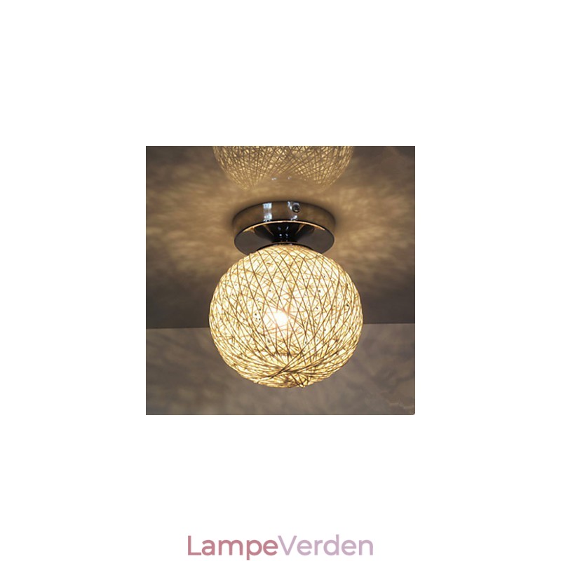 Moderne moderne Lanterne Globe Chrome Metal Flush Mount