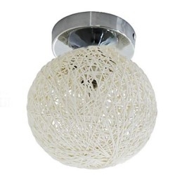 Moderne moderne Lanterne Globe Chrome Metal Flush Mount