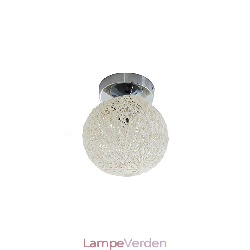 Moderne moderne Lanterne Globe Chrome Metal Flush Mount