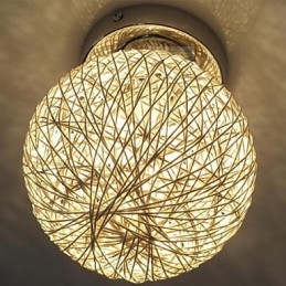 Moderne moderne Lanterne Globe Chrome Metal Flush Mount