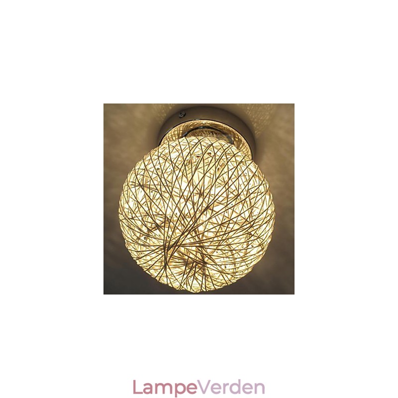 Moderne moderne Lanterne Globe Chrome Metal Flush Mount
