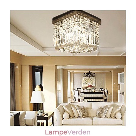 Moderne moderne Crystal Metal Flush Mount