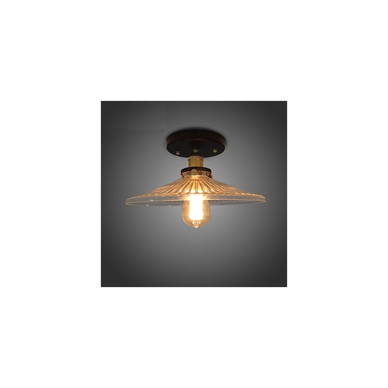 American Countryside Industriel Retro Bordloftslampe 110V spiral Gennemsigtigt glas boligindretningsbelysning