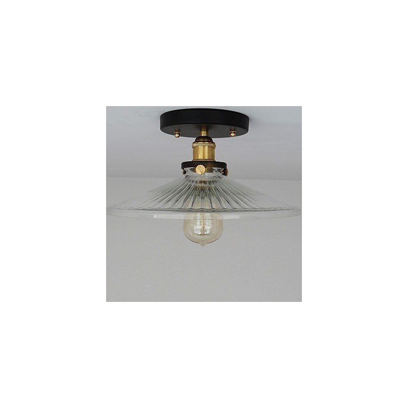 American Countryside Industriel Retro Bordloftslampe 110V spiral Gennemsigtigt glas boligindretningsbelysning