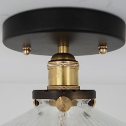 American Countryside Industriel Retro Bordloftslampe 110V spiral Gennemsigtigt glas boligindretningsbelysning