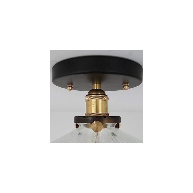 American Countryside Industriel Retro Bordloftslampe 110V spiral Gennemsigtigt glas boligindretningsbelysning