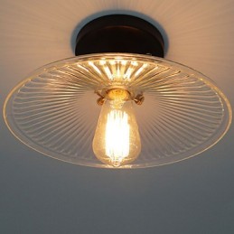 American Countryside Industriel Retro Bordloftslampe 110V spiral Gennemsigtigt glas boligindretningsbelysning