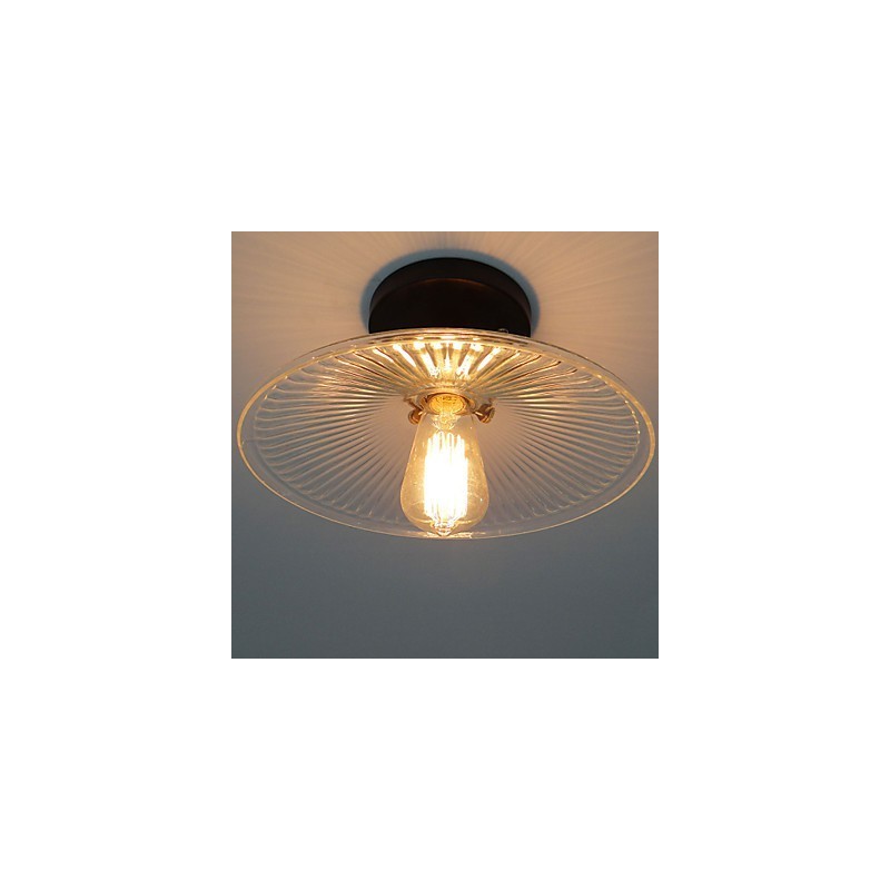 American Countryside Industriel Retro Bordloftslampe 110V spiral Gennemsigtigt glas boligindretningsbelysning