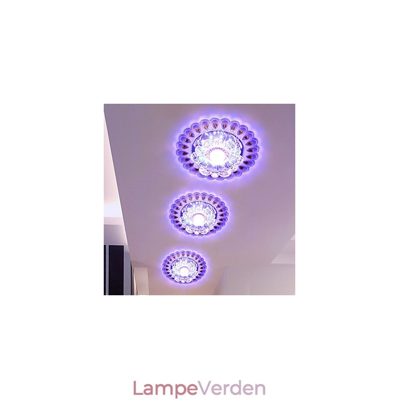 Krystal Loftslampe Spotlight SMD 3W Creative Lampe Rør Lys Farverig Farve Kuppel Lys