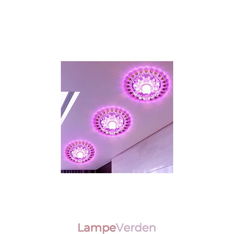 Krystal Loftslampe Spotlight SMD 3W Creative Lampe Rør Lys Farverig Farve Kuppel Lys