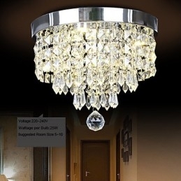 Moderne moderne Crystal Metal Flush Mount