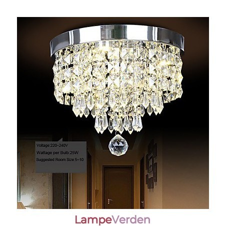 Moderne moderne Crystal Metal Flush Mount