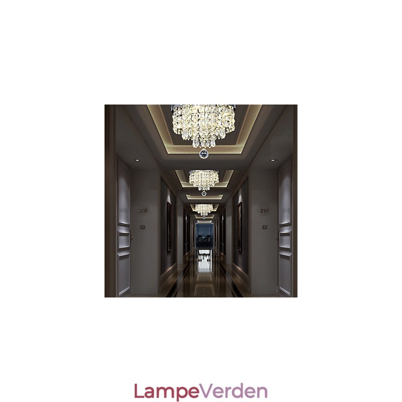 Moderne moderne Crystal Metal Flush Mount