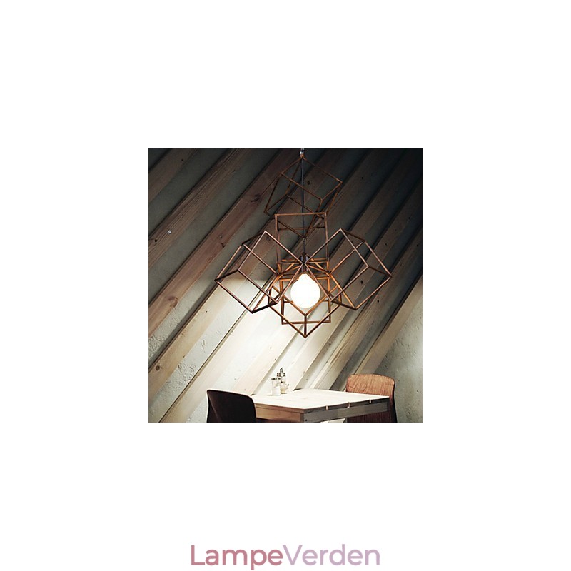 Vedhæng 1 lys vintage minimalistisk jernmaleri lysekrone