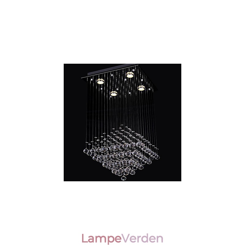Clear Crystal 4 Lights Flush Mount i enkelt design