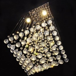 Clear Crystal 4 Lights Flush Mount i enkelt design