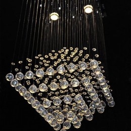 Clear Crystal 4 Lights Flush Mount i enkelt design