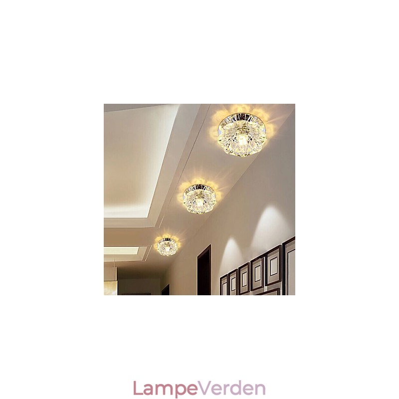 Krystal Loftslampe Spotlight SMD 3W Creative Lampe Rør Lys Farverig Farve Kuppel Lys
