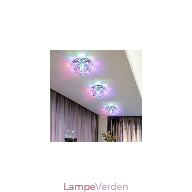 Krystal Loftslampe Spotlight SMD 3W Creative Lampe Rør Lys Farverig Farve Kuppel Lys