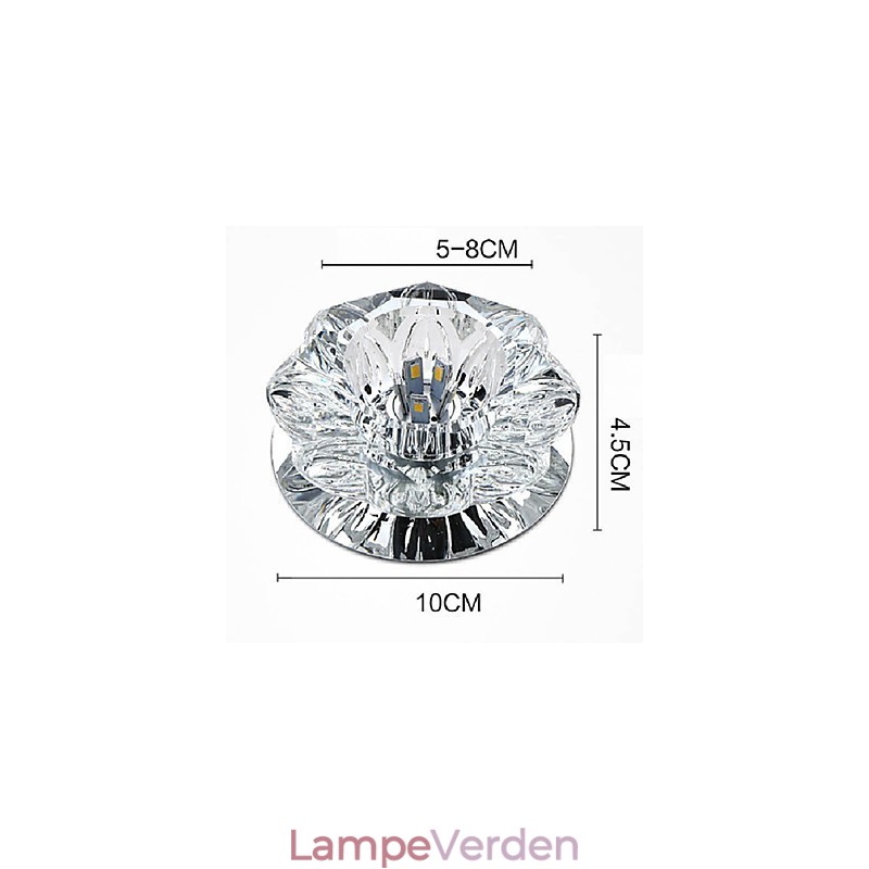 Krystal Loftslampe Spotlight SMD 3W Creative Lampe Rør Lys Farverig Farve Kuppel Lys