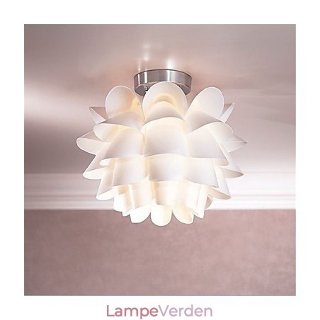 Hvid blomst loftslys 1 lys pendel hængende lampe armatur Hvid blomst loftslys 1 lys pendel hængende lampe armatur