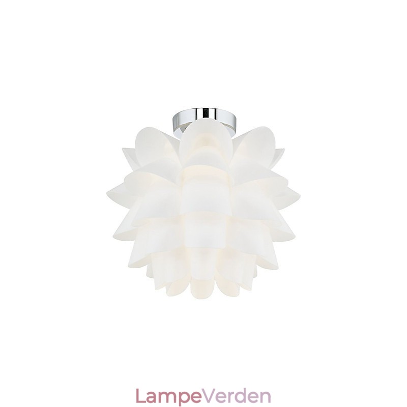 Hvid blomst loftslys 1 lys pendel hængende lampe armatur