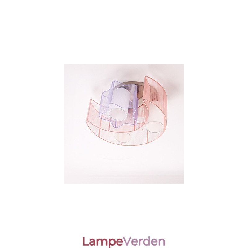 Tegning Line Romantiske Stjerner Månen Absorber Dome Light Lamp