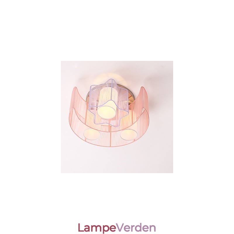 Tegning Line Romantiske Stjerner Månen Absorber Dome Light Lamp