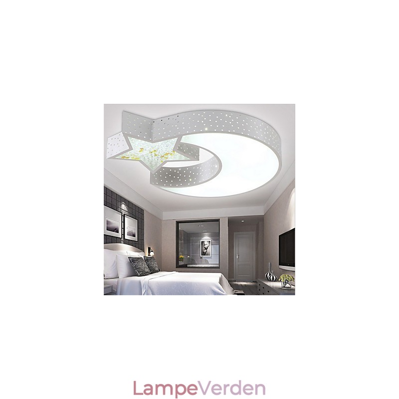 Flush Mount Modern Contracted Star and Moon Pattern Metal