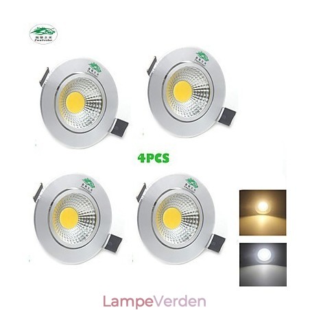 4 STK Zweihnder 3W 300Lm COB Loftslampe Downlight Varmt hvidt lys 4 STK Zweihnder 3W 300Lm COB Loftslampe Downlight Varmt hvidt lys
