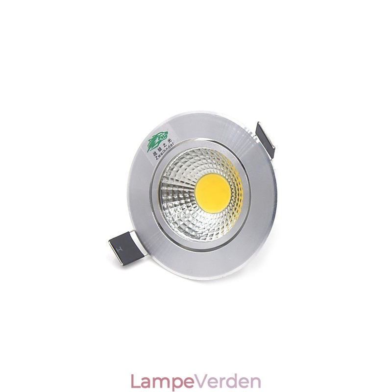 4 STK Zweihnder 3W 300Lm COB Loftslampe Downlight Varmt hvidt lys