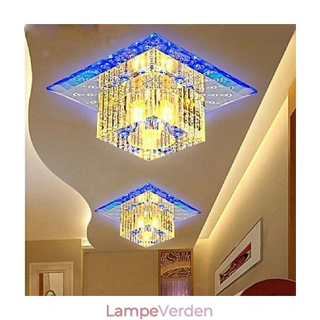 Mini krystal loftslampe Spotlight SMD 3W Creative Lamperør Lys Farverig Farve Firkantet Kuppel Lys Mini krystal loftslampe Spotlight SMD 3W Creative Lamperør Lys Farverig Farve Firkantet Kuppel Lys