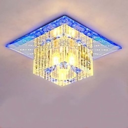 Mini krystal loftslampe Spotlight SMD 3W Creative Lamperør Lys Farverig Farve Firkantet Kuppel Lys