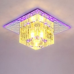 Mini krystal loftslampe Spotlight SMD 3W Creative Lamperør Lys Farverig Farve Firkantet Kuppel Lys