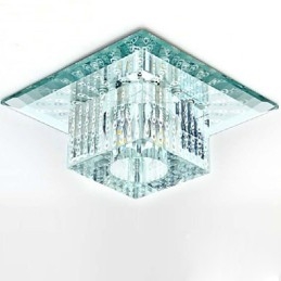 Mini krystal loftslampe Spotlight SMD 3W Creative Lamperør Lys Farverig Farve Firkantet Kuppel Lys
