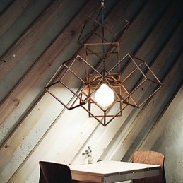 Vedhæng 1 lys vintage minimalistisk jernmaleri lysekrone